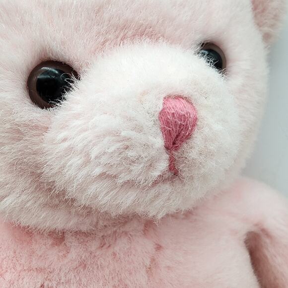 Vintage A&A Applause Bear Plush 15" Pink Fur Hard Eyes Pink Threaded Nose 1997 - Picture 5 of 7